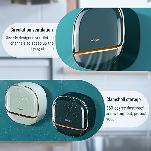 Porte-savon boîte à savon adhésive fixation murale sans perçage avec drainage