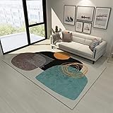 「Tuokus」カーペット ラグ じゅうたん 洗える ラグマット カラフル 抽象 かわいい リントフリー おしゃれ 防ダニ 3畳4畳5畳6畳 抗菌 消臭 滑り止め付き 長方形 厚さ約8mm 夏秋冬 200*300cm