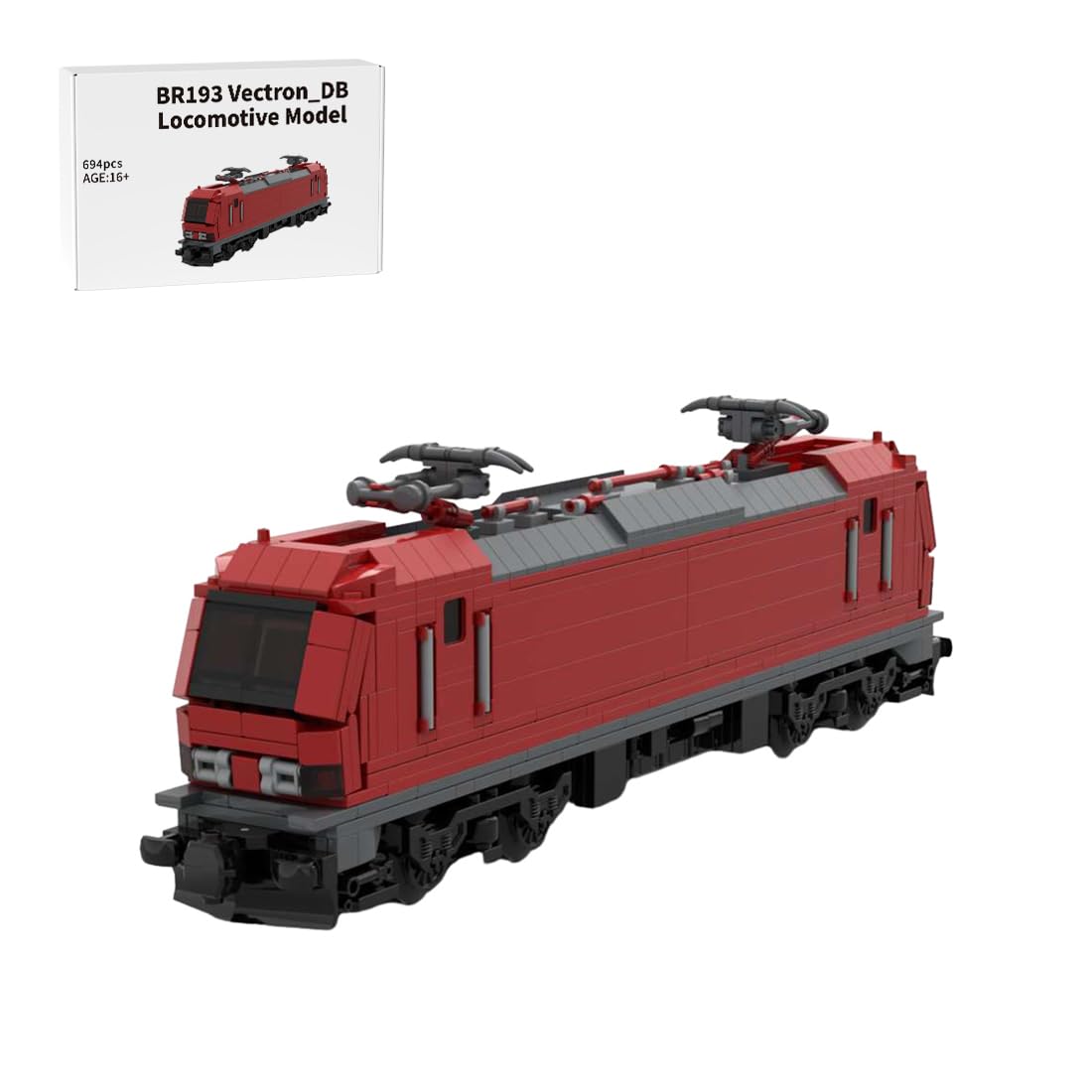 Generisch BR193 Vectron_DB Lokomotive Static Model Assembly Designed by Brickcity_steinbrueck, Eisenbahn Zug Bauklötze Set für Eisenbahn-Enthusiasten (694PCS)