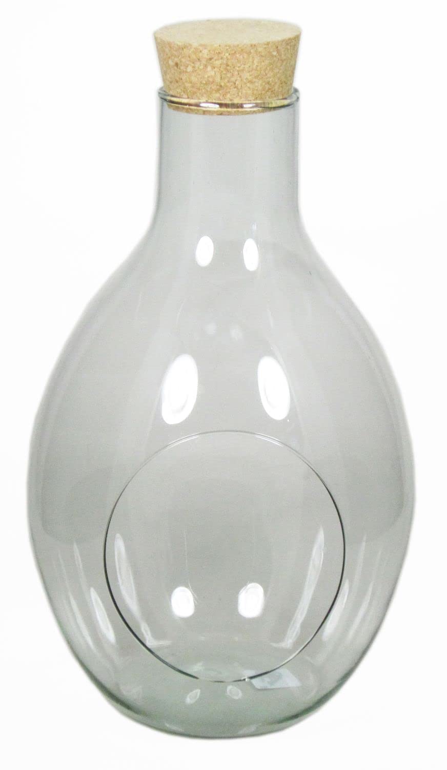 Couvercle En Liège Roya Avec LEDs - Diam 10,5cm - Décoration Verre - Beige