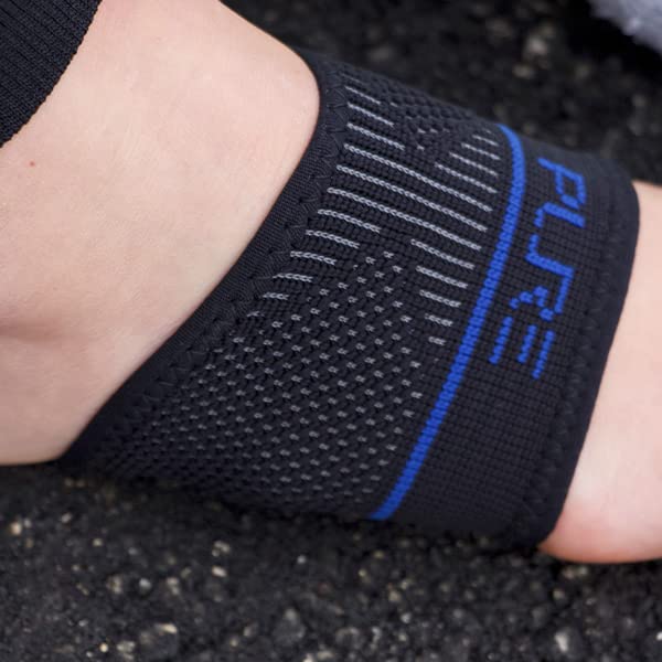 Plantar Fasciitis Arch Supports - Compression Bands for Plantar Fascia Pain Relief, Technical Arch Sleeves for Support - Great for Flat or Weak Arches, Heel Pain (L, Black)