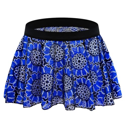 Men's Sexy Sissy Lace Skirt, Men's Ruffled Panties Thongs Mini Skirt Thongs Gay Lingerie