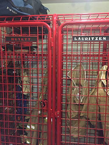 Firefighter Locker Name Tag - Leather Personalized Gift for Firefighter - Perfect Birthday, Fathers Day, Christmas or Fire Academy Graduation Gift - Gear Grid3