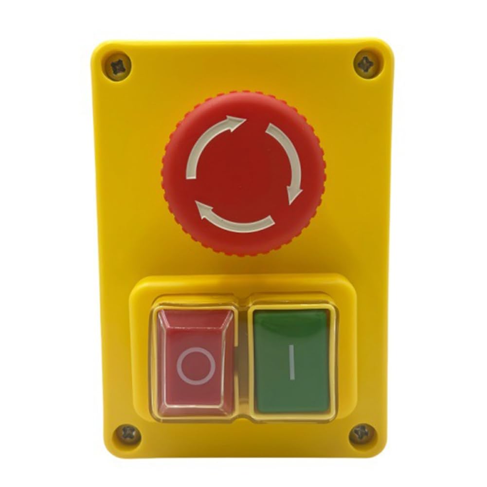 Geroosaty KJD17D 250V 16A Electromagnetic Push Button Switch Emergency Stop Switches for Electric Tools & Machine Tool Equipment - Image 4