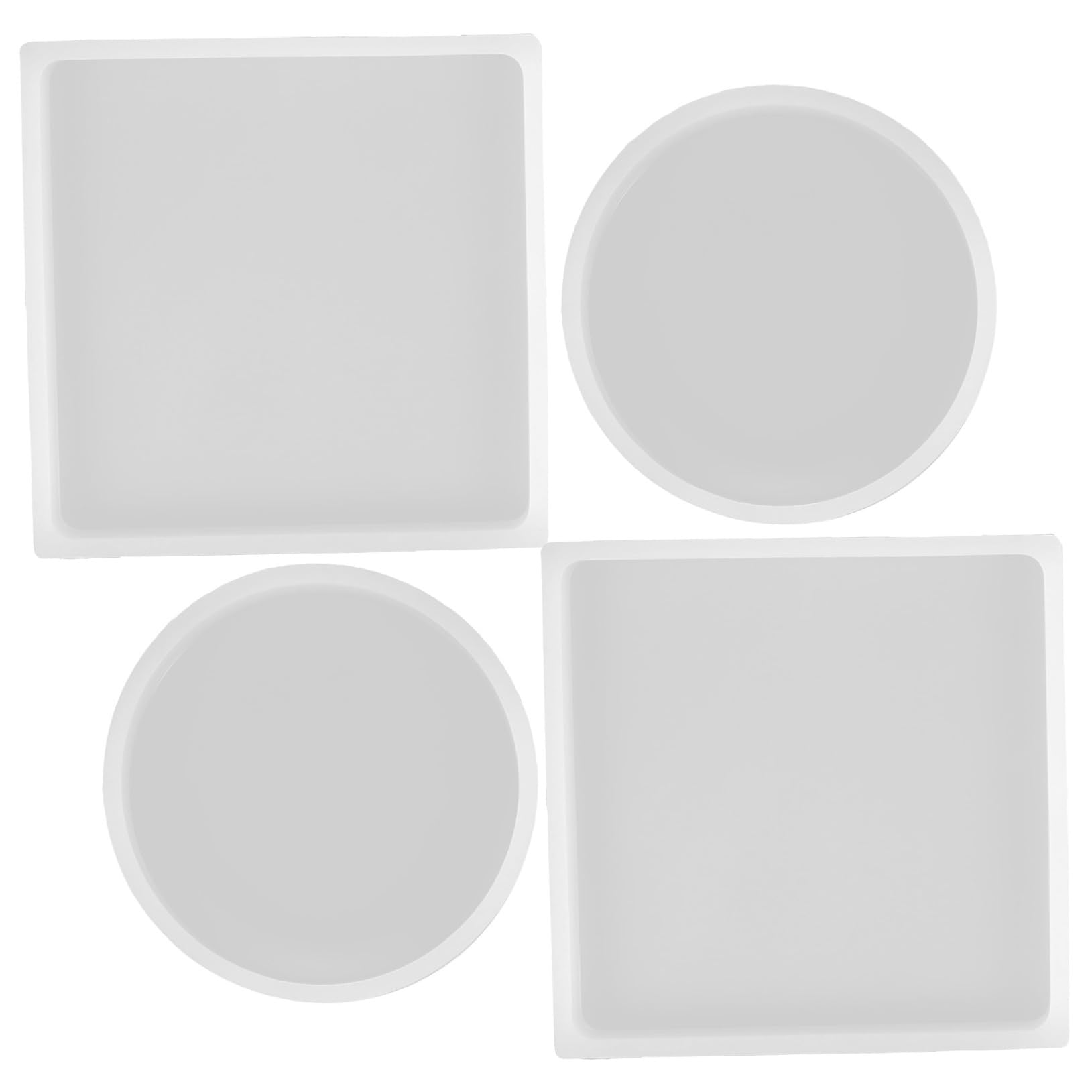 ARTIBETTER 5 Sätze Harz Coaster Formen Handwerk Untersetzer Formen Cup-pad-form Silikon -untersetzerform Silikonformen Silikon-untersetzerform Tassenform Epoxidformen Kieselgel 4 Stücke * 5