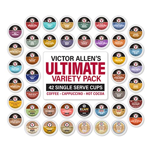 Victor Allen's Coffee Ultimate Variety Pack (Coffee, Cocoas & Cappuccinos), 42 Count, Single Serve Coffee Pods For Keurig K-Cup Brewers #TOP8