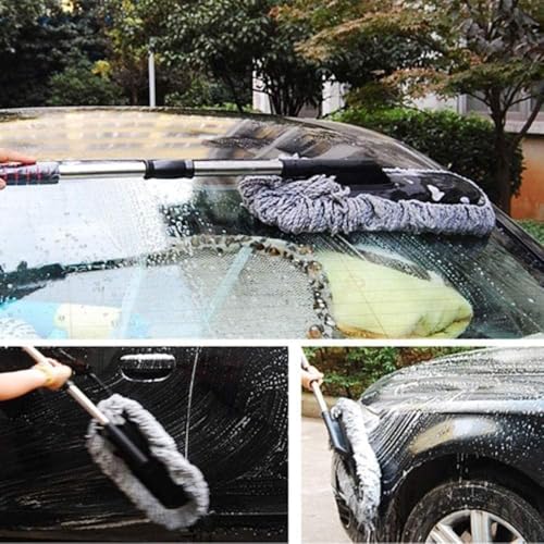 Image of JEBISON Microfiber Car Duster Exterior Duster for Car Cleaning with Extendable Handle, Super Soft Microfiber Duster Scratch Free Cleaning Car Duster,Multiple Use Home and Car Dust Cleaner (Pack of 1)
