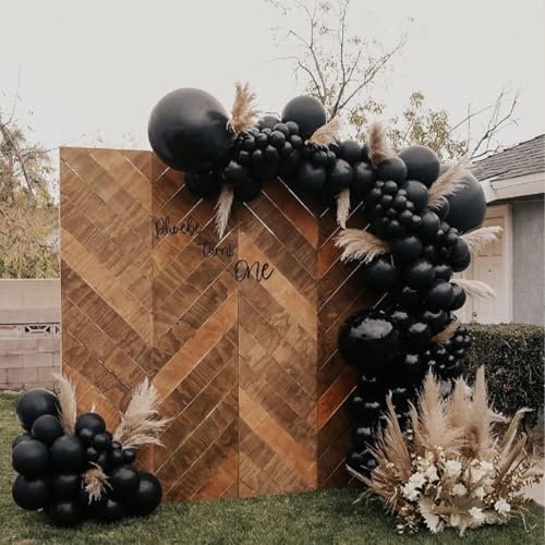 Image of Awenztech 120pcs 5 inch Black Latex Balloons | Graduation, Anniversary, Birthday Party Decorations