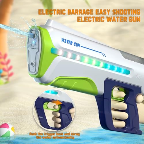 Image of Storio Rechargeable Electric Automatic Continuous Shooting High Pressure High Power Holi Pichkari Water Gun Toy for Kids - Auto Suction, 25-32Ft Range, Self-Filling