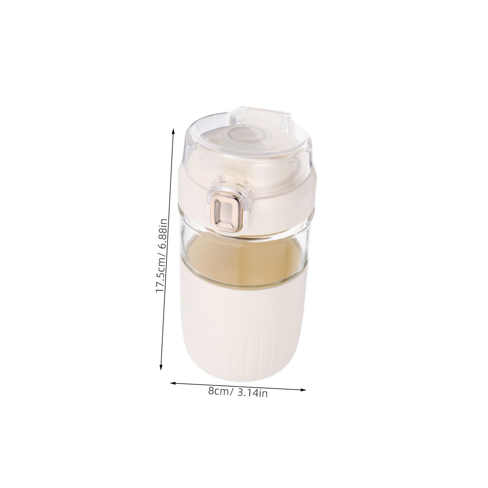 STOBAZA Insulated Glass Tumbler Lid Tea Cup Cover Leakproof Heat-resistant Sleeve for Hot Cold Beverages