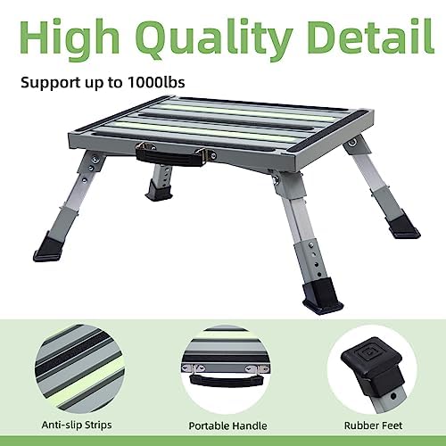 Iron RV Steps, 4-Level Adjustable Folding Step Stool - View #8