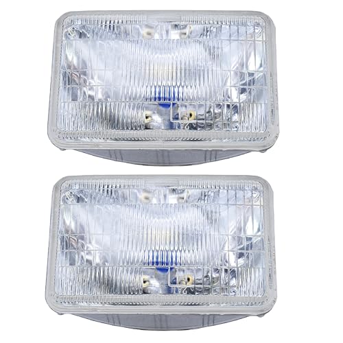 JEEFHO A Pair of H4656 Super Vision Crystal Headlight, Halogen