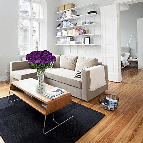 Luyue 10 Pack Artificial Silk Rose Flower Fake Purple Flower Bridal Wedding Bouquet Party Home Decor #TOP5