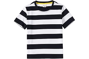 Stylish Toddler Black and White Striped Shirt