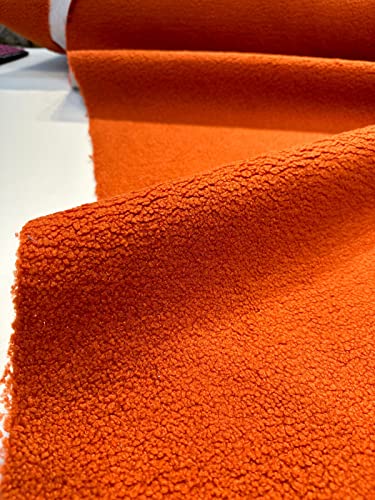 Luxurious Boucle Upholstery Fabric in Vibrant Orange Persimmon - Premium Quality by The Yard 5 Luxurious Boucle Upholstery Fabric in Vibrant Orange Persimmon - Premium Quality by The Yard - Image 4