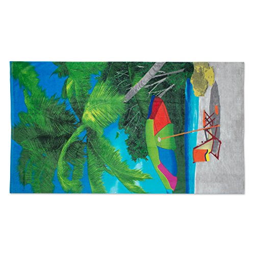 DII Terry Cotton Beach Towel Colorful, Soft Absorbent and Dry Fast, 40x70