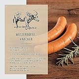 BÜFFEL BILL Büffelknacker 8 Stück á 120g | Knackige Bockwurst aus saftigem Wasserbüffelfleisch nach traditionellem Rezept I Kräftiger Geschmack & würziges Aroma