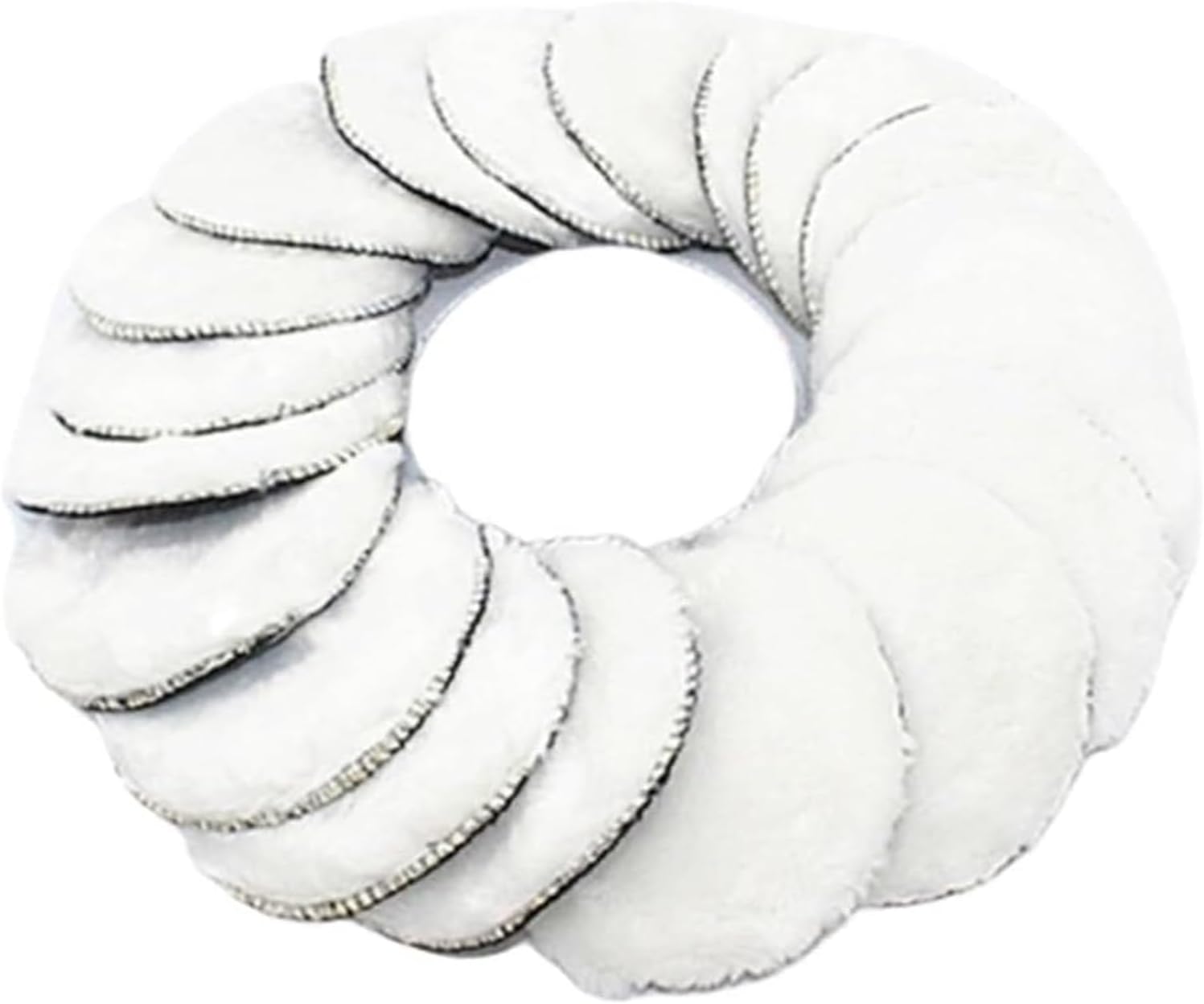 Zestful 20Pcs 125mm Car Polishing Pad 5 Inch Polish Waxing Pads Fiber Polisher Bonnet Car Paint Care, White
