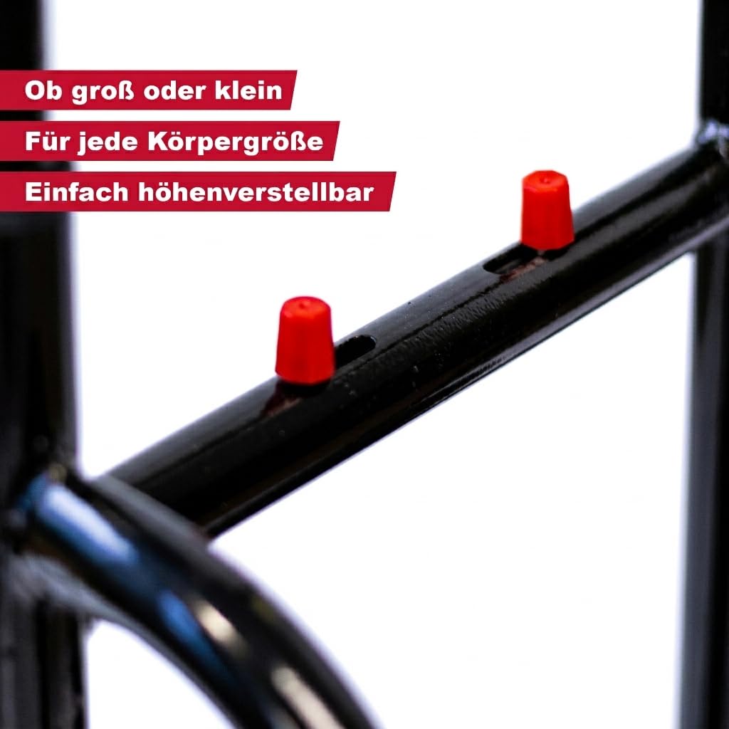 Klappbare & ausziehbare Sackkarre - max. 200kg Treppensteiger Faltbar für Werkstatt Lager Treppensackkarre Karre Transportkarre Stapelkarre mit 2X Sackkarrenrad Luftbereifung (Schwarz)