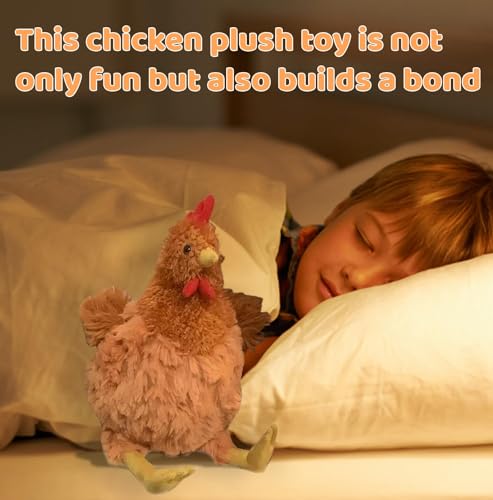 DvBCNMe Huhn Kuscheltier, 22 cm Weiche Plush Kuscheltier Huhn, Simulation Tier HüHnchen Haustiere, Realistische Wilde HüHnchen Plush Spielzeug, Spiele FüR Jungen Und MäDchen Und Ostergeschenke