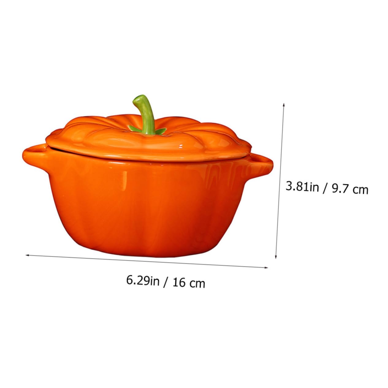 TOPBATHY 3 piezas Tazón de Cerámica con Diseño de Calabaza Resistente al Horno y Microondas para Estofar y Cocinar al Vapor Cuenco Versátil para Sopa y Postres Cocina