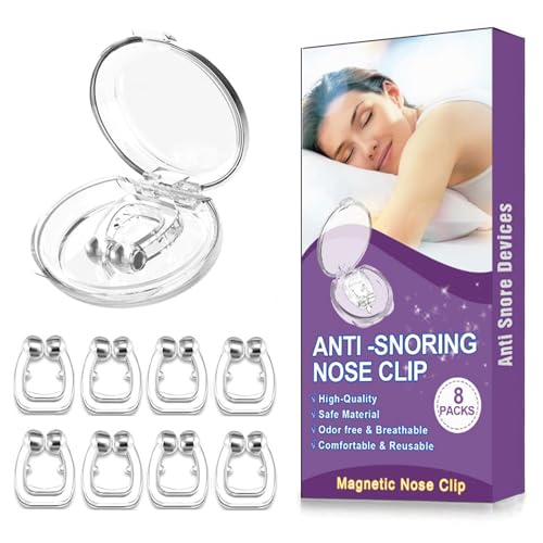 Anti Snoring Devices(8 Pack), Silicone Magnetic Stop Snoring Solu...