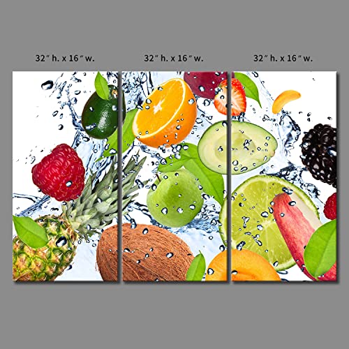 Colorful Various Fruit With Splash Water Wall Art Painting The Picture Print On Canvas Food Pictures For Home Decor Decoration Gift #TOP7