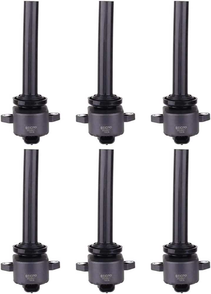 ECCPP ignition coil coils UF252 PACK OF 6,for Isuzu Trooper 3.5L 2000-2002,for Isuzu Rodeo 3.2L 2000-2004,for Isuzu Axiom 3.5L 2002-2004,for Honda Passport 3.2L 2000-2002 UF252 C1255 E866