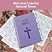 Tie-Dye Leaves Floral Bible Tabs for Women and Men – Laminated Large Print Flower Bible Index Tabs, 80 Old & New Testament Scripture Tabs with Easy-Apply Guide, Cute Durable Book Tabs for Bible Study