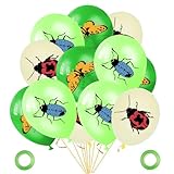 45 Pieces Spring Summer Bug Birthday Party Decorations, 12 Inch Insects Latex Balloons, Butterfly Beetles Balloons for Baby Shower Boys Girls Insect Theme Party Supplies