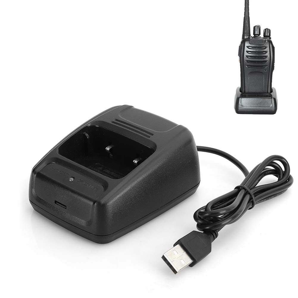 ASHATA Base de 2 Pièces pour BF666S / BF777S / BF888S / H777 / R888splus, Chargeur de Batterie USB avec Indicateur de