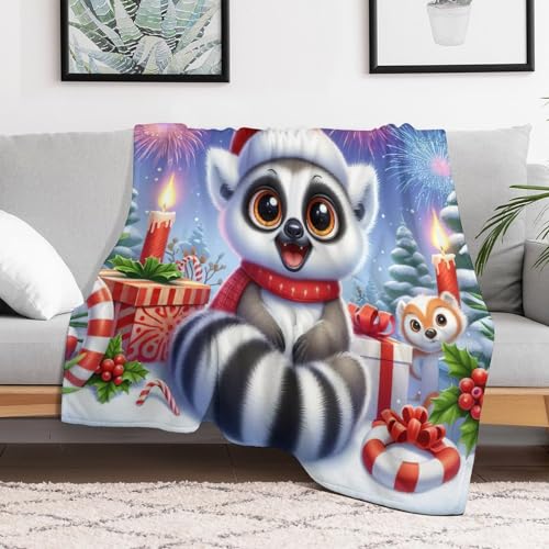 Manta de sofá de mapache cálida para tardes de película en casa 3
