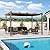 PURPLE LEAF 10' x 13' Outdoor Retractable Pergola with Shade Canopy Patio Metal Shelter for Garden Porch Pavilion Natural Wood Grain Frame Aluminum Gazebo Modern Backyard Grill Pergola Gray