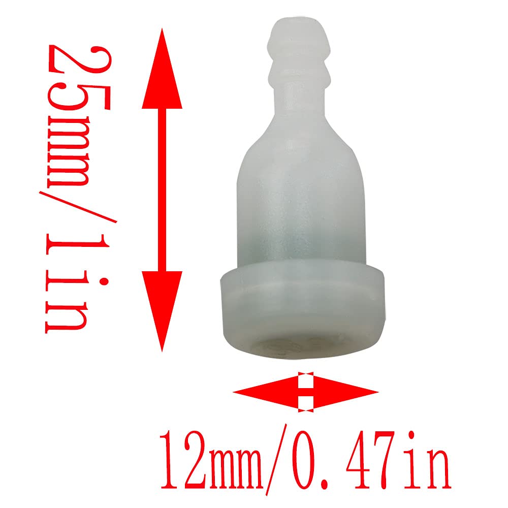 CHENJIN Kraftstoffleitung-Entlüfter – 10 Stück, Für Trimmer & Kettensägen | Gummiventil 25 X 12 Mm