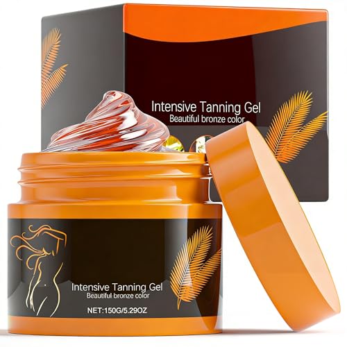 Tanning Gel, Intensive Tan Accelerator for Outdoor Sun, Natural Fast Self Tanner with Beta-Carotene...