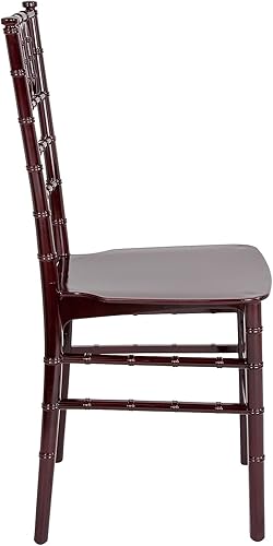 Miniatura 5 de Flash Furniture Silla Chiavari apilable de resina de caoba serie HERCULES Mahogany,Negro,Champán,Dorado,Oro