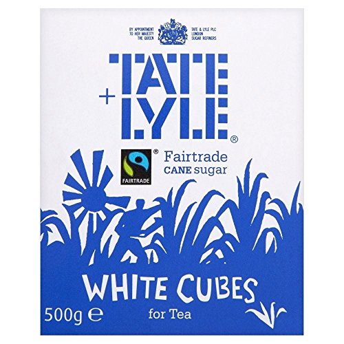 Tate & Lyle Fairtrade White Sugar Cubes (500g) eCgƃCtFAg[h̔L[ui 500Oj