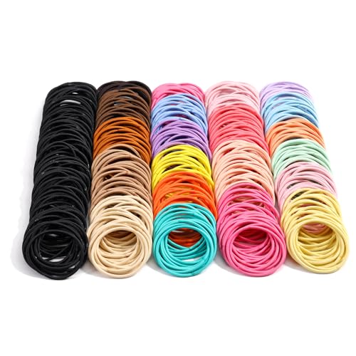 500 PCS Premium Nylon Hair Ties for Thin Hair