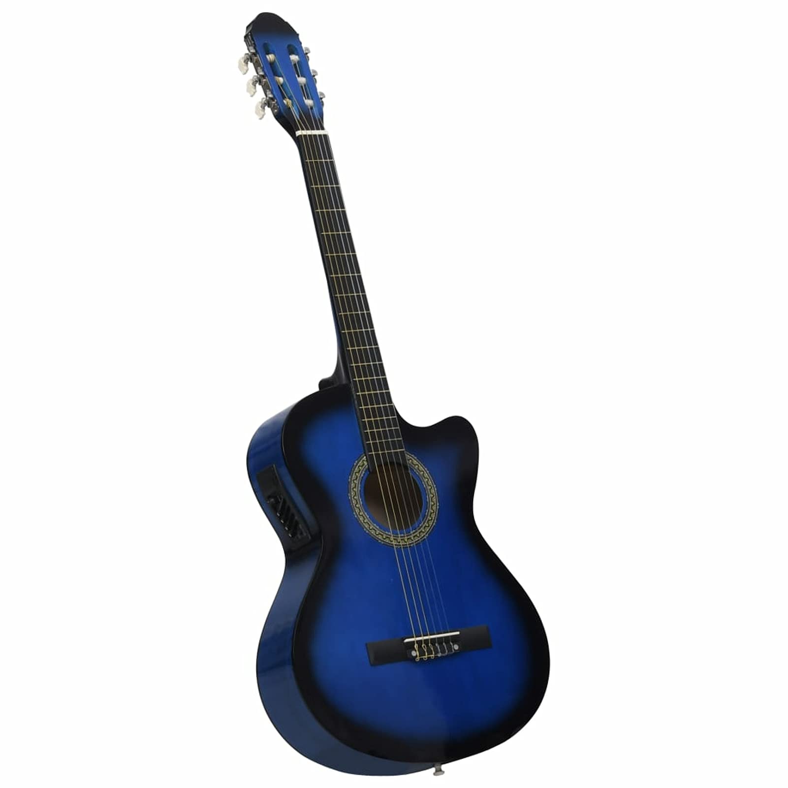 Gecheer Set Chitarra Western 12 pz con Equalizzatore e 6 Corde Blu
