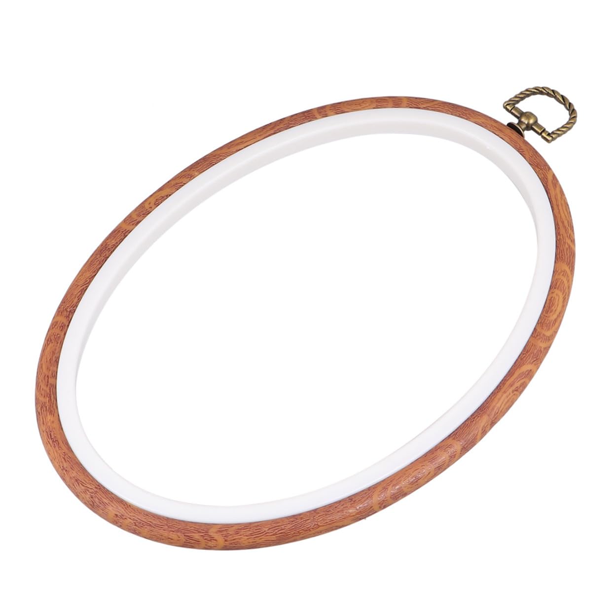 Elliptischer Stickrahmen 18x25 Cm, 3 Stück Braun aus Pp | Selbstgemacht Zubehör für Stickarbeiten, Glatte Stoffspannung, als Basis für Bastelprojekte und Dekorationen