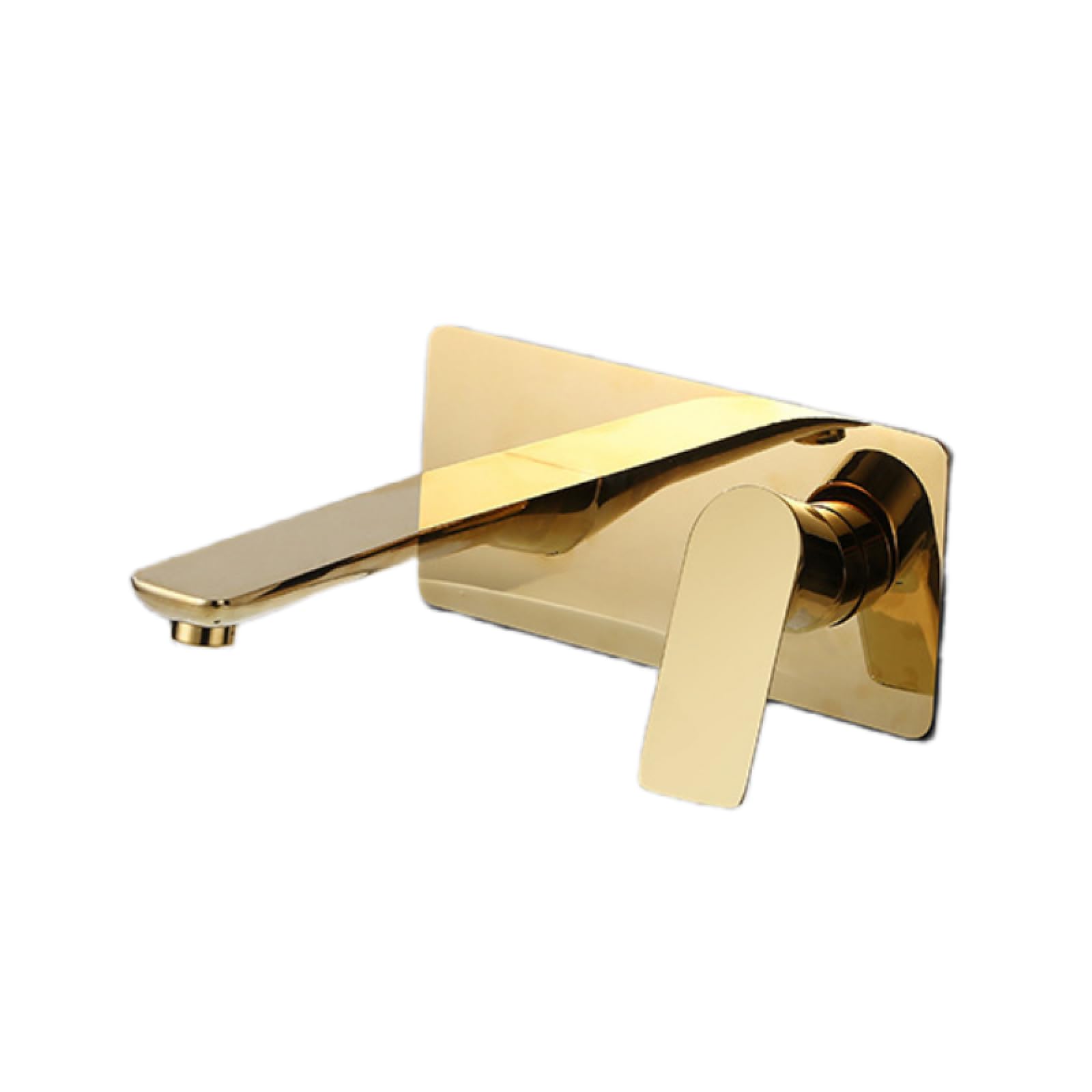 MGNSJGYXN Wall Mounted Basin Mixer Taps Wall-Mounted Brushed Gold Square Hot and Cold Wall Mounted Pre-Embedded Wall Concealed Basin Washbasin Basin Faucet Gold