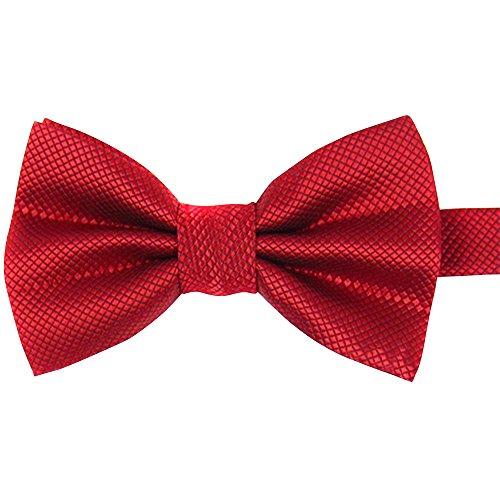 Livecity® Herren Jungen Vorgebunden Krawatte Fliege Versgelbar Reine Farbe Fliege Verstellbar Hochzeits Krawatten Cover