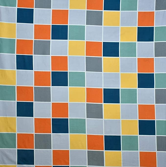 Image of Precsie Fabrics Elastic Fitted Glace Cotton Single Bed (72x48x Upto 6 Inches) Bedsheet for with 1 Pillow Covers-200TC (Multi Box)