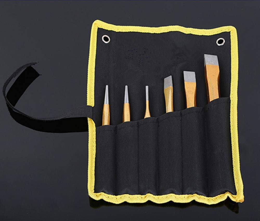 6-teiliges Stahlmeißel-Set, Meißel-Set, konischer Locher, Körner for Ziegel, Beton, Metall und Stein, Meißel-Set, Kaltkegel, Kaltmeißel-Set, Mittelstift/444