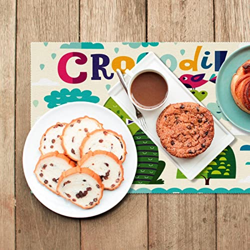 Set de table crocodile antidérapant de qualité supérieure - 7