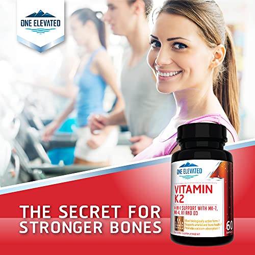 8X Strength Natural Vitamin K2 Formula. Provides 4-In-1 Support With Mk-7, Mk-4, K1 And D3 With Maximum Absorption For Stronger Bones And Cardiovascular Health 60 Capsules #TOP5