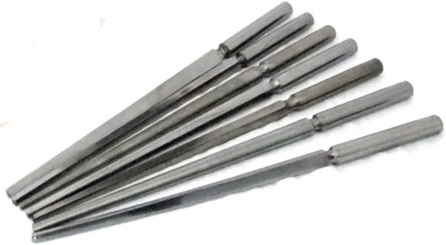 Generic 7 Pc Bezel Mandrels 11 Inch: Ovl, Rd, Sq, Tria, HLF Rd,Tear, Rect, silver