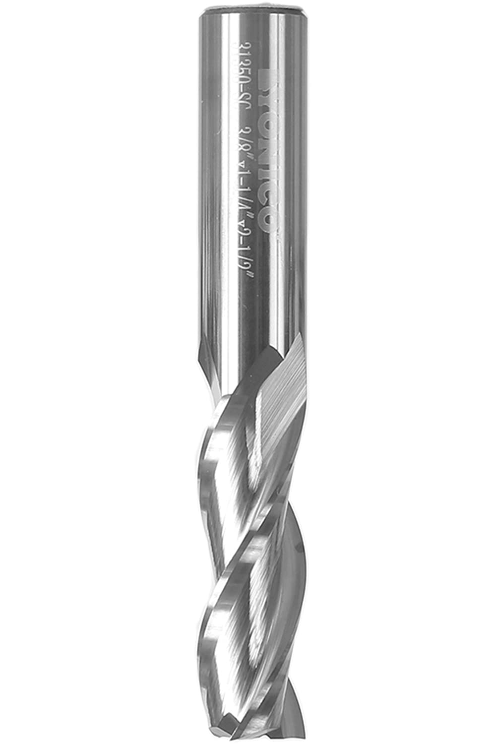 Yonico 31350-SC 3/8-Inch Dia. 3 Flute Upcut Spiral End Mill CNC Router Bit 3/8-Inch Shank