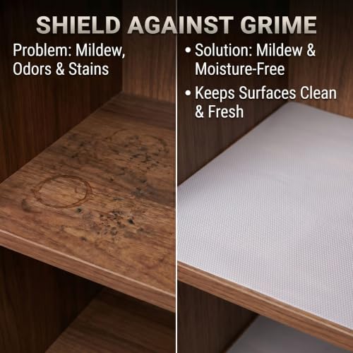 Image of EASYHOME Multipurpose EVA Anti-Slip Mat (60cm x 3 Meter, Clear) - Waterproof, Washable Shelf Liner Roll Sheet for Kitchen, Bathroom, Drawers, Cabinets, Fridge & Table Mat