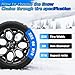 BasaltAuto Auto Tightening Snow Chains Tire Chains Quick Easy Installation HKN110 Set of 2 for Cars SUV Pickup Trucks RV 195 205 215 225 235 245 Winter Emergency Tire Traction for Snow Ice